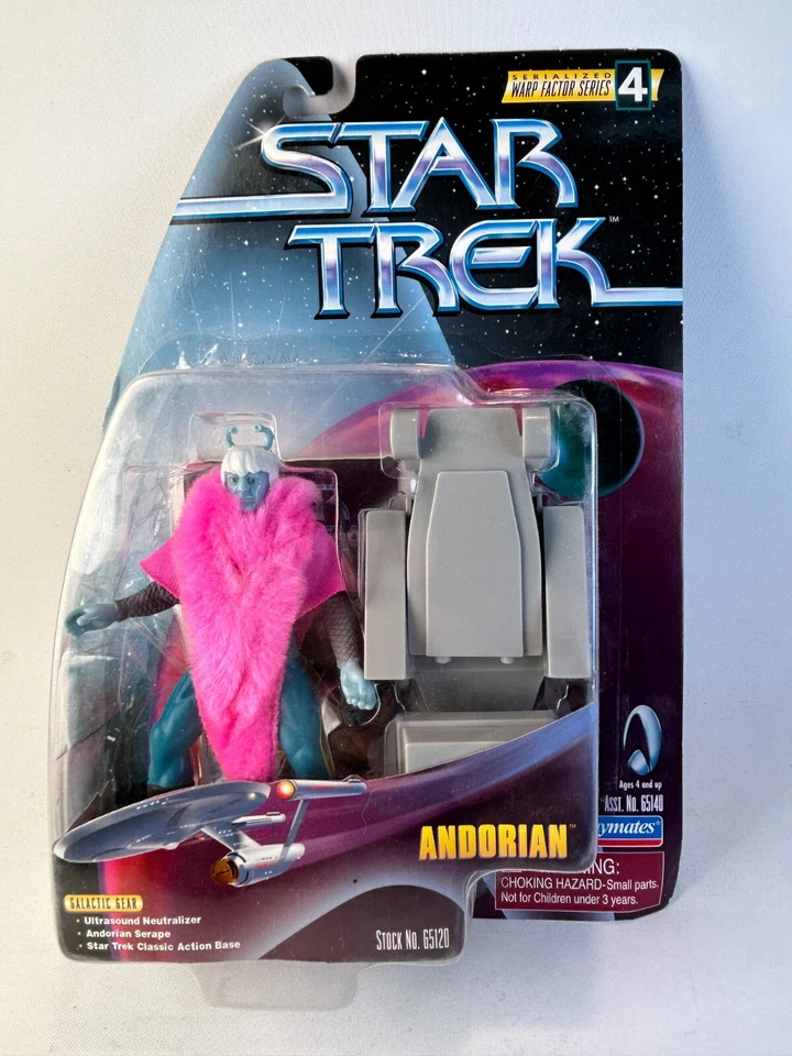 Star Trek Andorian Figure Warp Factor Series 4 MOC 1998 Playmates Toys
