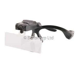 Multi-Vergrößerung helle LED beleuchtete verstellbare Kopflupe Brille - Bild 1 von 7