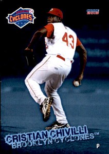 2013 Brooklyn Cyclones Choice #7 Cristian Chivilli Dominican Republic DR Card