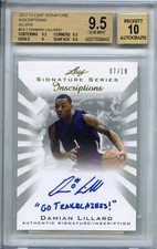 2012-2013 Damian Lillard Leaf Signature INSCRIPTIONS Silver Gem Mint 9.5 07/10