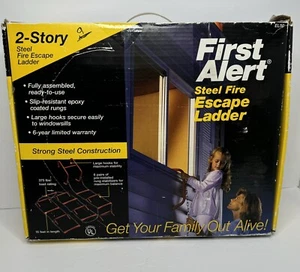 First Alert 2 Story Fire Escape Ladder 15 Ft Steel 375 Lbs - Picture 1 of 3