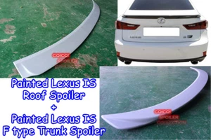 Painted Lexus 14~20 IS IS250 IS300 IS350 sedan roof spoiler + trunk spoiler ◎ - Picture 1 of 3