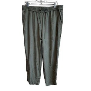 Talbots Women's Tencel Lyocell Pull On Casual Pant Green 14 - Picture 1 of 9