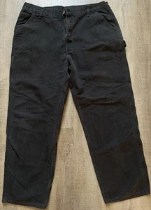 Carhartt Jeans 40x32 Herren Schwarz Denim Loose Fit Straight Carpenter Work Outdoor - Bild 1 von 11