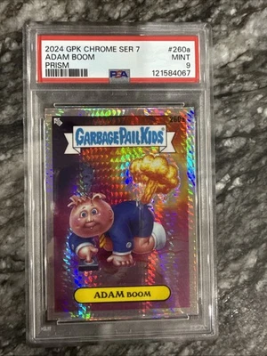 Topps Chrome Garbage Pail Kids 2024 Adam Boom 260a Prizm Refractor PSA 9! - Image 1 of 2