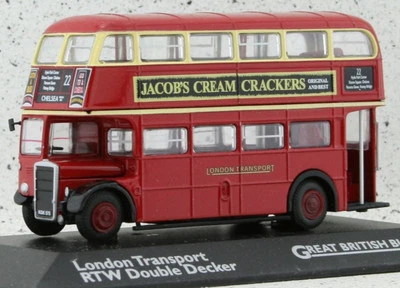 LONDON TRANSPORT RTW Double Decker - red - Atlas 1:76 - Immagine 1 di 4