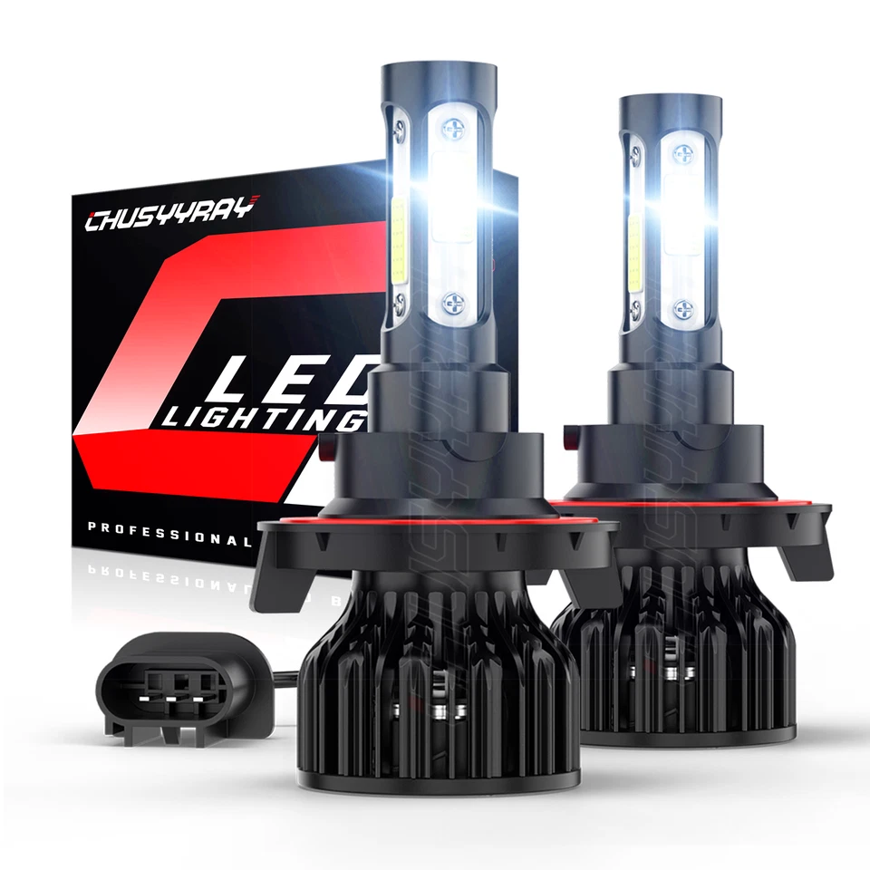 2X 6000K H13 9008 LED headlight high/low bulb kit for 2010-2020 Jeep Wrangler JL - Imagem 1 de 4