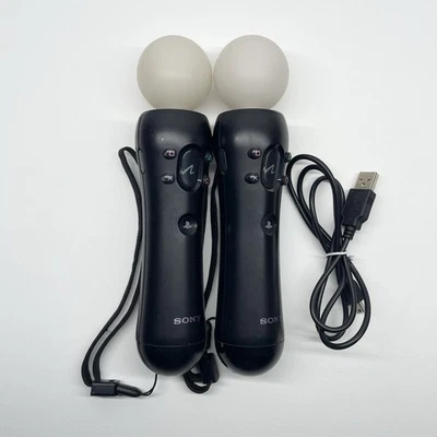 COPPIA CONTROLLER DI MOVIMENTO PLAYSTATION MOVE PS3-PS4 ORIGINALI FUNZIONANTI - Bild 1 von 3