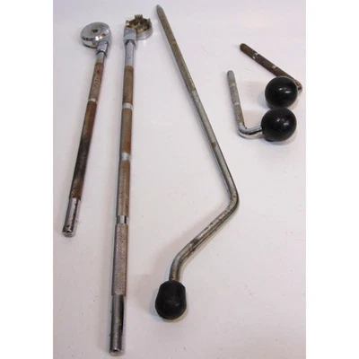 Drum Legs Arms Vintage Workshop Floor Tom 19" Long 1/2” Chrome 5 Pieces Parts - Image 1 of 4