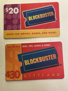 Two Vintage Blockbuster Video Gift Cards No  Value - Picture 1 of 2
