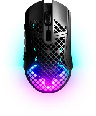 SteelSeries - Aerox 9 Wireless Ultra Lightweight Honeycomb RBG Mouse - VG READ - Image 1 of 4