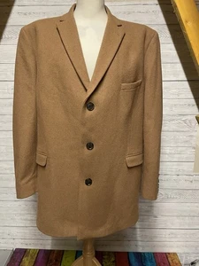 Ben Sherman Herren Mantel Größe 48R XL Wollmix Crombie Style Braun Hellbraun Mod 60’s - Bild 1 von 10