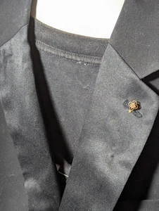 Vintage signierte Jugendstil vergoldete Trefoil Krawatte Anstecknadel - Bild 1 von 8