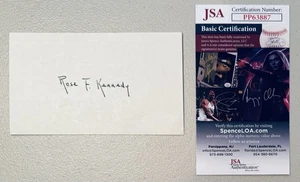 Rose Fitzgerald Kennedy signed handsigniert 3x5 Karte JSA zertifiziert John JFK - Bild 1 von 1