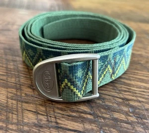 Chaco Unisex Nylon Adjustable Webbing Belt Pewter Buckle 48”L X 1.”W - Green - Picture 1 of 9