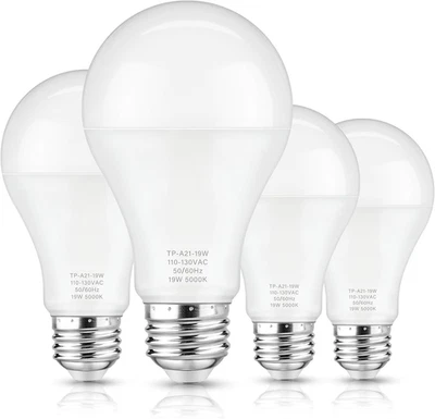 A21 LED Light Bulbs, 150 Watt Equivalent LED Bulb, Daylight White 5000K, 2600LM, - Image 1 of 4