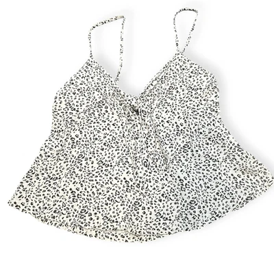 VOLCOM Women’s White Black Animal Print Cami Top Size Small - Image 1 of 4