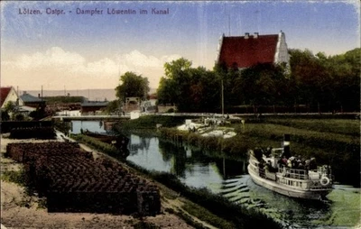 Ak Giżycko Lötzen Lözen Masuren Ostpreußen, Dampfer Löwentin im... - 4875482 - Bild 1 von 2