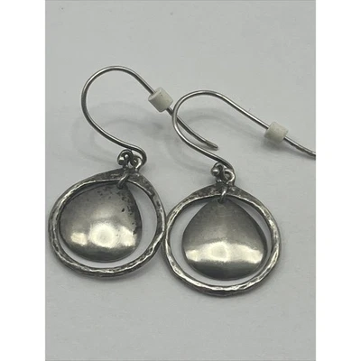 Pendientes silpada plata de ley 925 colgante gota perforada lágrima aro interior Foto 1 de 4