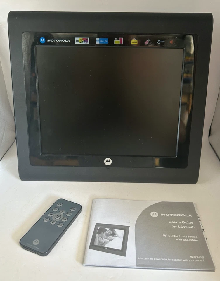 Motorola LS1000b 10"/26.4cm Digital Photo Frame With Slideshow & Remote SEE DISC - Image 1 of 4