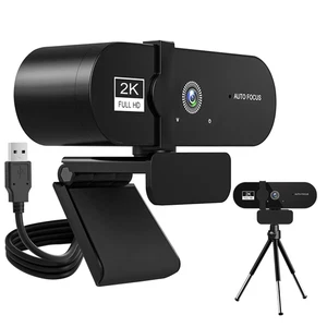 Kamera internetowa, kamera internetowa 2K HD do komputera z mikrofonem USB Auto Focus do nagrywania konferencji - Zdjęcie 1 z 12