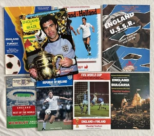 England Football Programme Bundle Wembley World Cup 8 Brazil USSR Holland - Picture 1 of 1