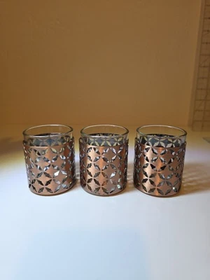 Yankee Candle Marroquí Cobre Corte Votivo Metal Soportes Insertos Vidrio Juego de 3 Foto 1 de 4