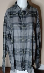 UNTUCKit knitterfreies Langarm Herrenhemd grau kariert Knopfleiste XL - Bild 1 von 2