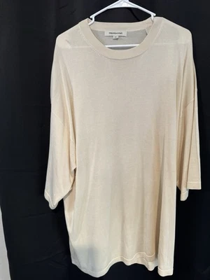 Men’s Cream Color T Shirt 3x Short Sleeve Pronto -uomo - Image 1 of 3