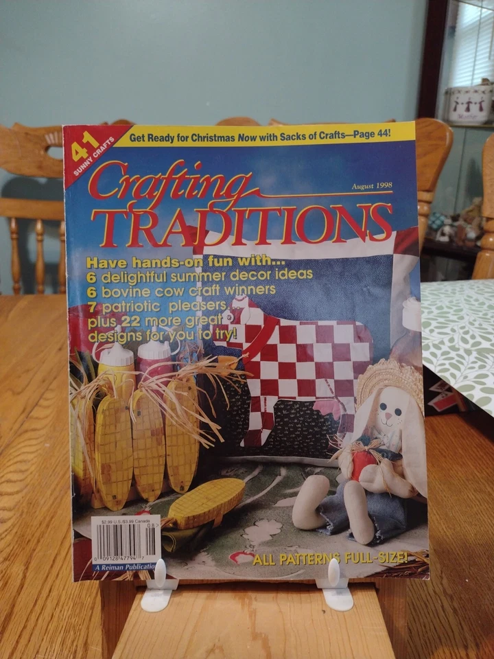 Crafting Traditions Magazine  August 1998. ALL PATTERNS FULL SIZE. AQ4 - Image 1 of 1