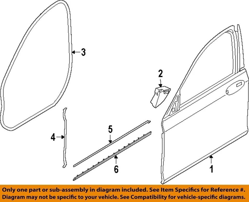 Componentes de puerta delantera BMW OEM 16-22 740e xDrive - Moldura inferior 51137397867 Foto 1 de 1