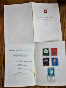 Switzerland PRO JUVENTUTE FLOWERS 1963 #B329-333 SET SCARCE PTT FIRST DAY FOLDER - Picture 1 of 2