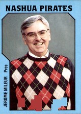 1985 Nashua Pirates TCMA #29 Jerome Mileur President Baseball Card