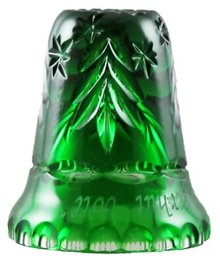 Dedal XXL de cristal de plomo verde lijado en técnica de recubrimiento - AE 548 - Imagen 1 de 1