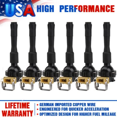 Bobinas de encendido de 6 piezas para BMW 323i 325i 328i 330i 525i 528i 530i M3 M5 Foto 1 de 4