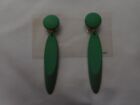 Vintage Acrylic Elongated Drop CLIP Dangle Earrings from France