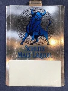 Vintage 70s Schlitz Malt Liquor Cardboard Retail Sign Display Easel Back 11.5x16 - Picture 1 of 6