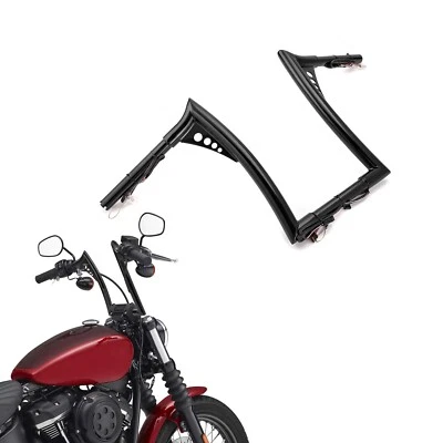12" 14" Pre-Wired Ape Hanger Handlebar For Harley Softail Sportster XL Road King - Image 1 of 4