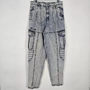 Vintage 80s Air Lock Jordache Space Mission Tapered Mens 34x34 Blue Denim Jeans - Picture 1 of 14