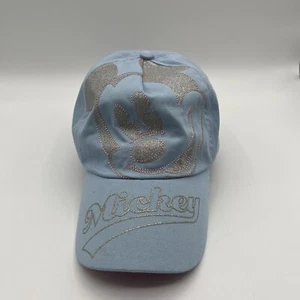 Disney Mickey Mouse Mütze Cap Silber Glitzer Blau Rosa Damen Einheitsgröße - Bild 1 von 8