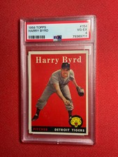 1958 Topps Baseball Harry Byrd Card #154 PSA 4 VG-EX Detroit Tigers