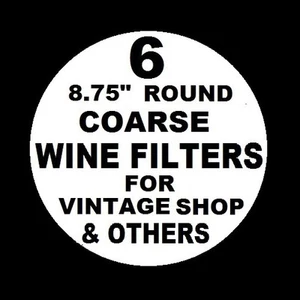 6 ALMOHADILLAS DE FILTRO DE VINO GRUESAS 8,75" REDONDAS PARA TIENDA VINTAGE VINAMAT PLACAS FILTROS EE. UU. - Imagen 1 de 6