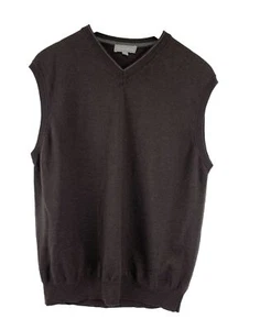 Toscano Firenze Sweater Vest Merino Wool Brown Pullover V Neck Italy Men Size XL - Picture 1 of 9