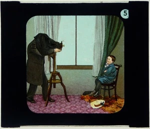 "Chez le Photographe".Vue sur Verre.Lantern Magic.Projection.Lanterne Magique. - Picture 1 of 1