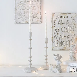 Vintage Candle Holders Rustic Farmhouse Style Heavy - Picture 1 of 16