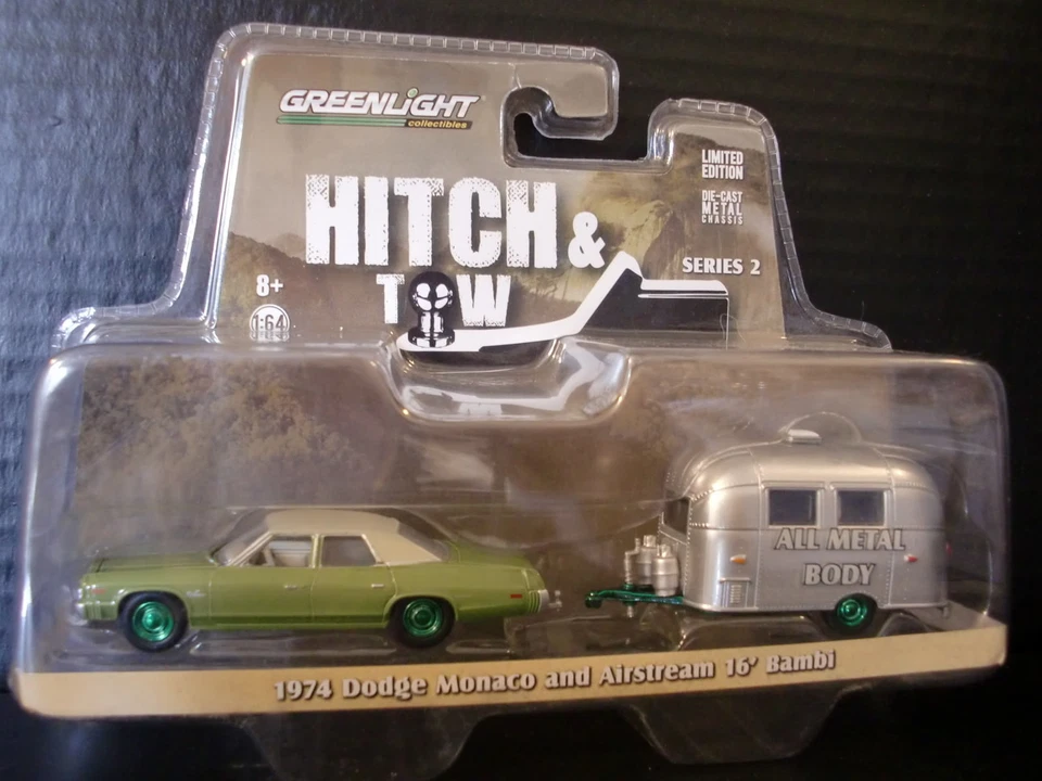 Dodge Monaco 1974 Greenlight Hitch & Tow Green Machine Chase 1/64 fundido a presión Foto 1 de 1