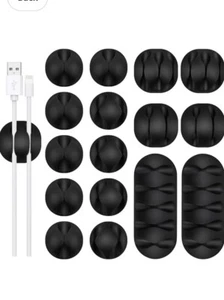 16Pcs Cable Clips Holders For Organizing Wires-Home Office Car Desk Nightstand - Picture 1 of 5