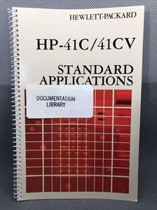 Manual de aplicaciones estándar HP-41C/41CV; biblioteca de documentación HP, enero de 1982 - Imagen 1 de 3