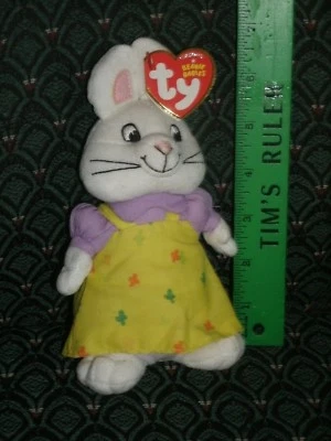 Ty Beanie ~ RUBY (Nick Jr ~ MAX & RUBY) Bunny Rabbits ~ MWMT'S ~ RARE~ Retired - Image 1 of 2