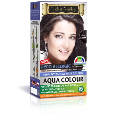 Aqua Natural Henna Hair Dye PPD Ammonia Free Grey Colour Black Dark Brown